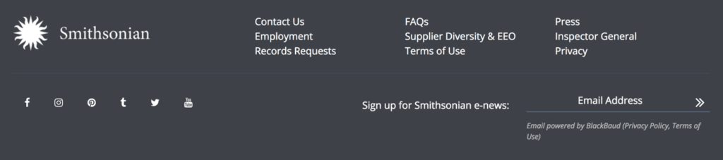 smithsonian footer